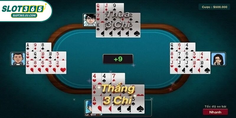 Một số trường hợp thắng trong cách chơi bài binh 13 lá