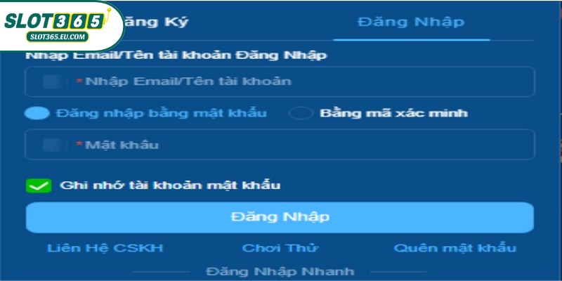 Chi tiết quy trình đăng nhập SLOT365 đơn giản, nhanh chóng