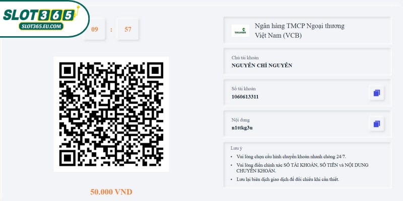 Những lưu ý khi nạp tiền SLOT365 không thể bỏ qua