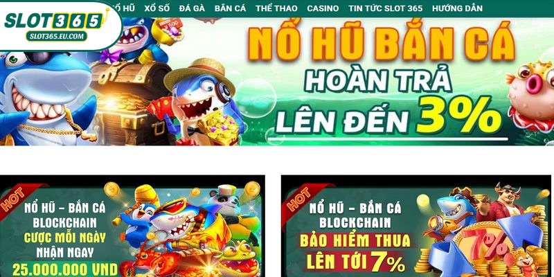 SLOT365 khiến người chơi hào hứng nhờ hệ thống khuyến mãi giá trị cao